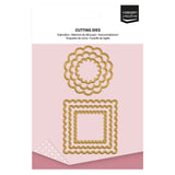 Vaessen creative • Mini-Stanz- und Prägeschablonen, gewellte Kreise, Quadrate, 6 Stück. - afbeelding 1