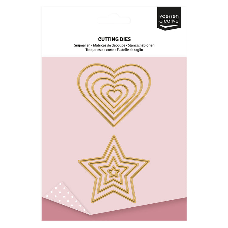 Vaessen creative • Mini-Stanzformen Sterne Herzen 10 Stk.