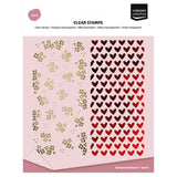 Vaessen creative • Klarsichtstempel Hintergrund Herzen Blumen 2St. - afbeelding 1