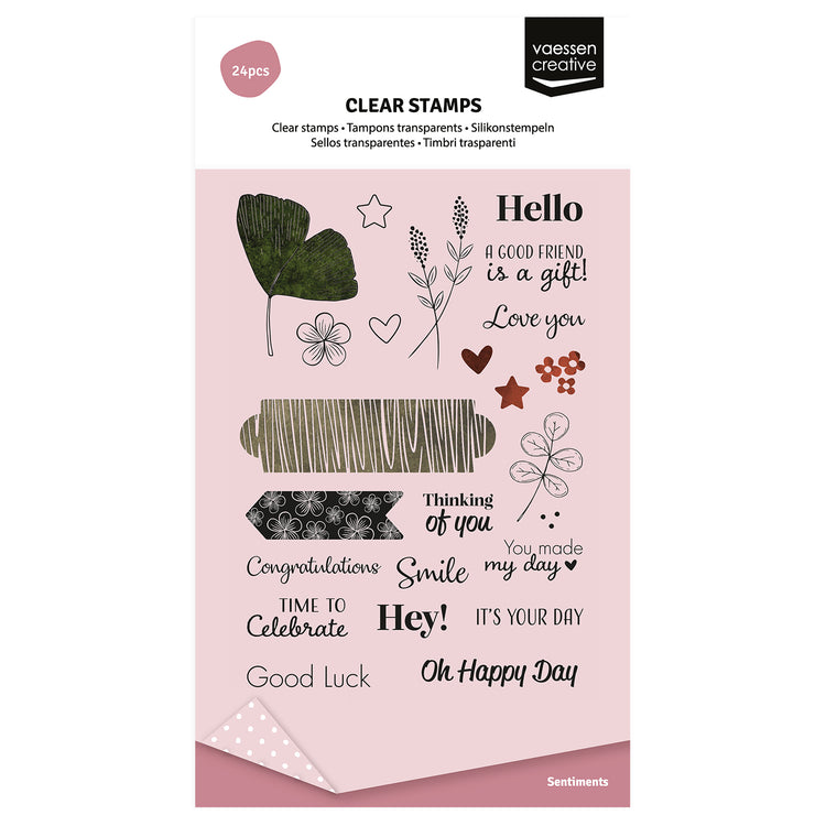 Vaessen creative • Clear Stamps Sentiments 24 Stk.