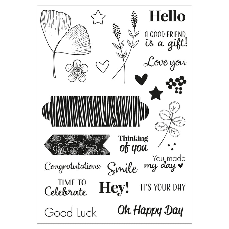 Vaessen creative • Clear Stamps Sentiments 24 Stk.