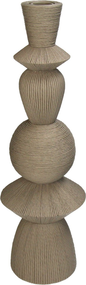 HD Collection Kerzenhalter Polyresin Sand 11,1 x 11,1 x 35,9 cm