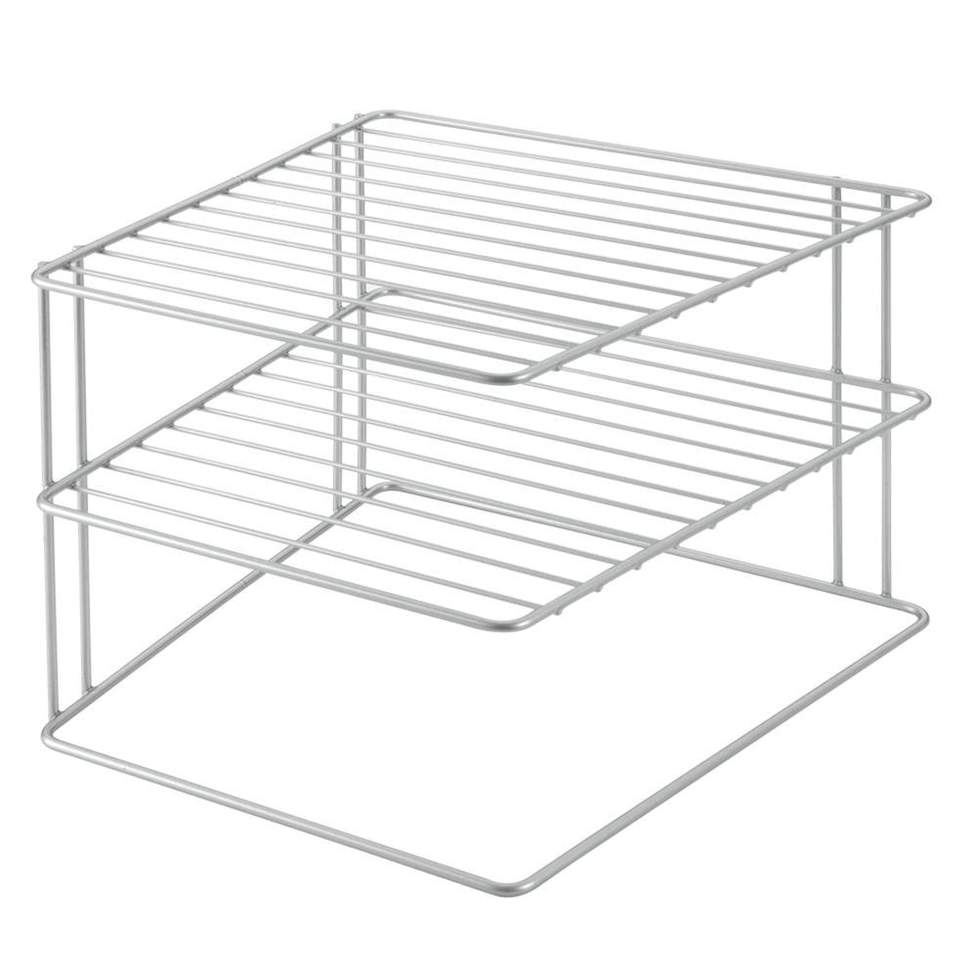 Metaltex Metaltex Space Line Plate Rack 2 Etagen 25x25x19 cm Silber