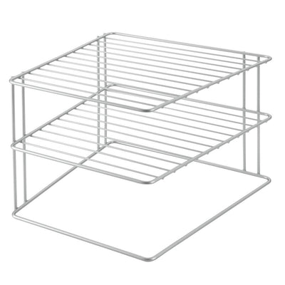 Metaltex Metaltex Space Line Plate Rack 2 Etagen 25x25x19 cm Silber