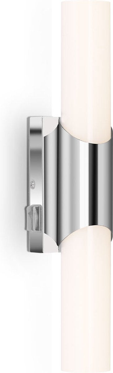 Briloner Lime - LED-Spiegelleuchte - Badezimmerspiegelbeleuchtung - mit integriertem Schalter - neutralweißes Licht 4.000k - 6,5w - 700 lm - Chrom - 32cm