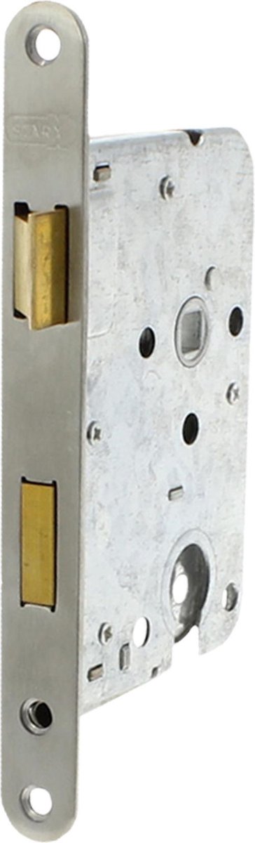 Starx Zylinderschloss – Zylinderschloss – Einsteckschloss mit Edelstahl-Frontplatte – Türschloss – 50 x 55 mm