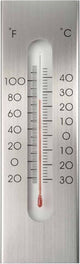 Nature Wandthermometer 7x1x23 cm Aluminium