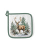 Ambiente Topflappen Winterhirsch weiß 20x20cm Baumwolle