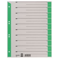 Tabs Leitz grauer, grüner Kraftkarton A4 100 Stück
