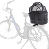 Trixie Fahrradkorb auf dem Rückenschwarz mit Kissen und Kapuze