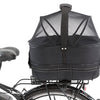Trixie Fahrradkorb auf dem Rückenschwarz mit Kissen und Kapuze