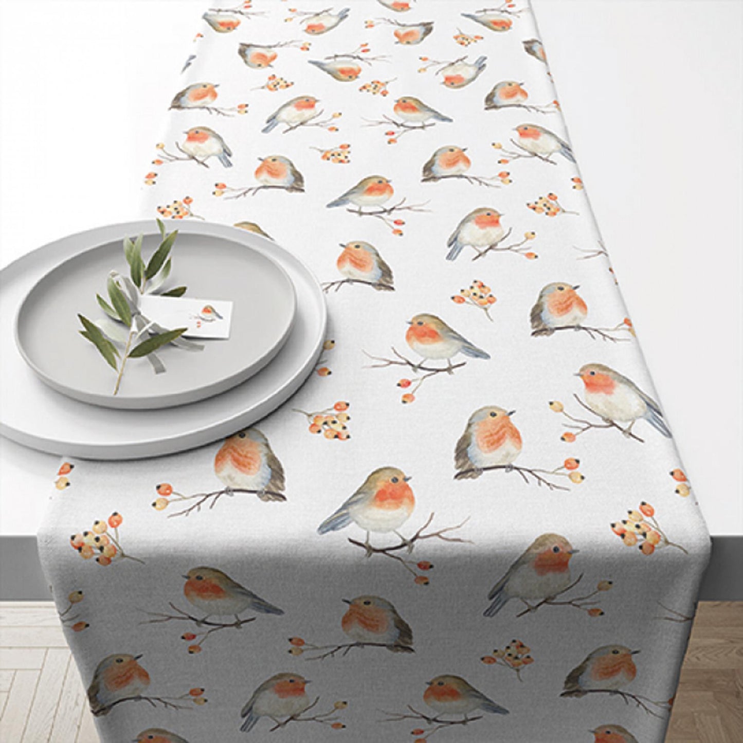 Ambiente Tischläufer Robin Family 40x150