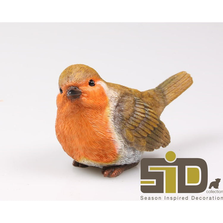 Von der Jahreszeit inspirierte Deko-Vogel-Rotkehlchen-Statue, Maße: 13,5 x 6,5 x 8 cm