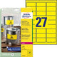 Wasserfeste Etiketten Avery Zweckform 540 Stück gelb