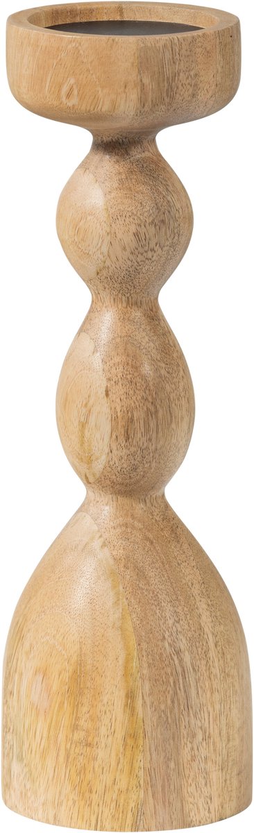 Woood Liske Kerzenständer - Mangoholz - Natur - 35x11x11