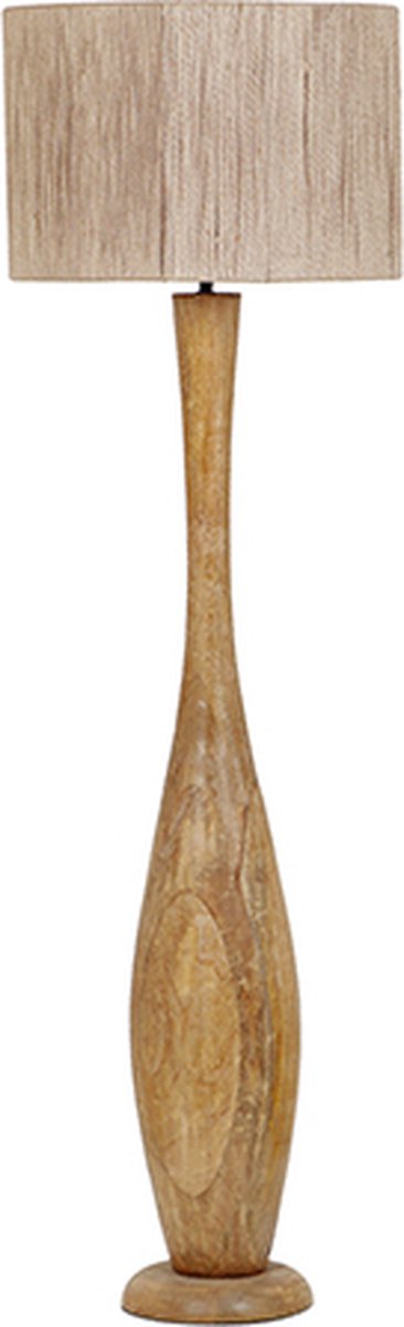 Trio Toba - Stehleuchte - Natur - exkl. 1x E27 4 W - Fußschalter