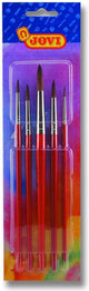 Gerimported Set 5x Hobbymalerpinsel rund - Malpinsel Pinsel für Kinder