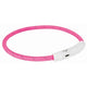 Trixie Kragen Hund Flash Light Collar USB TPU Nylon Pink