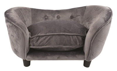 Verzaubertes Haustier Enchanted Hundekorb Sofa Ultra Plüschkuscheln Sie dunkelgrau