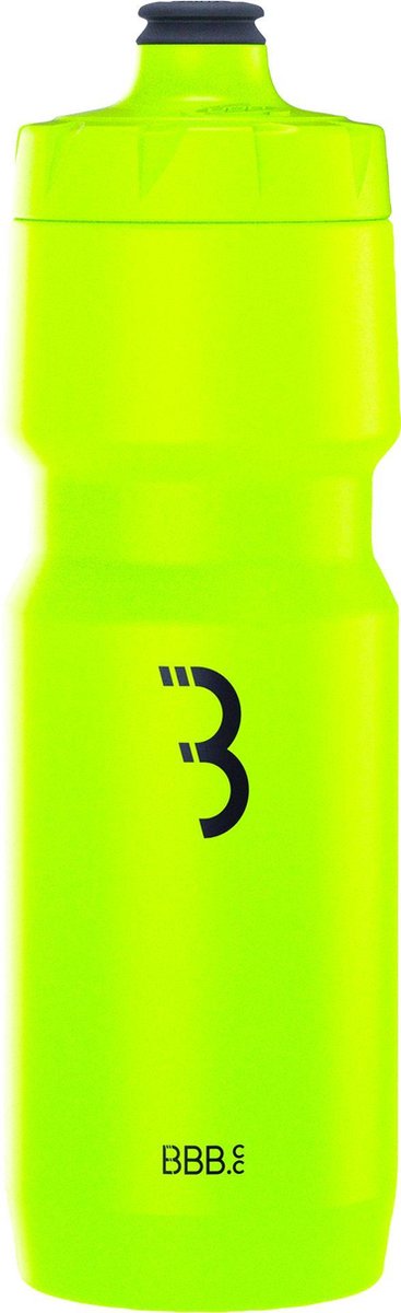 BBB Cycling Car Tank XL Trinkflasche Rennrad – Fassungsvermögen 750 ml – Fahrradtrinkflasche mit Autoclose-Ventil – Neongelb – BWB-15