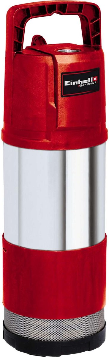 Einhell Elektro-Tiefen-Tauchpumpe GE-PP 1100 N-A – 1100 W – 6000 L·H – Automatikfunktion – max. Eintauchtiefe: 12m - max. Förderhöhe: 45 m – Gehäuse aus Edelstahl