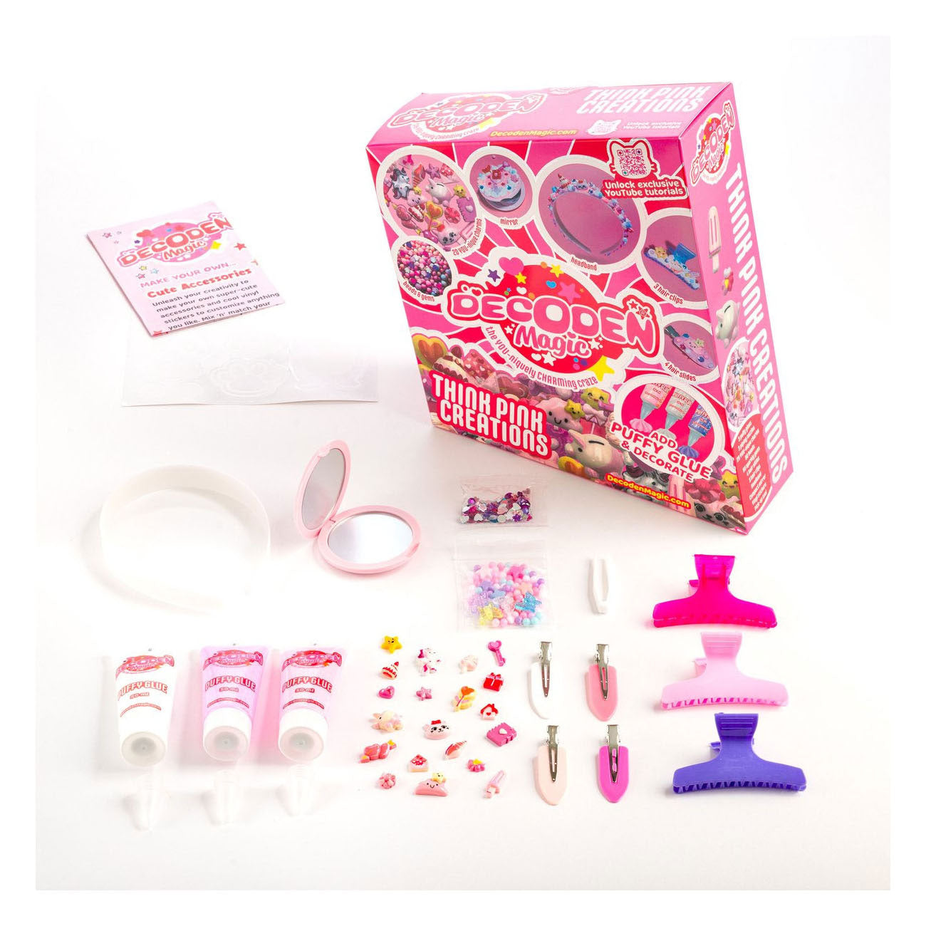 Spectron Decoden Magic – Deluxe: Think Pink Creations Puffy-Kleber-Bastelset