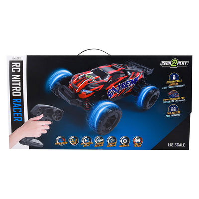Gear2play RC Nitro Racer superschnelles fahrbares Auto – 1:18