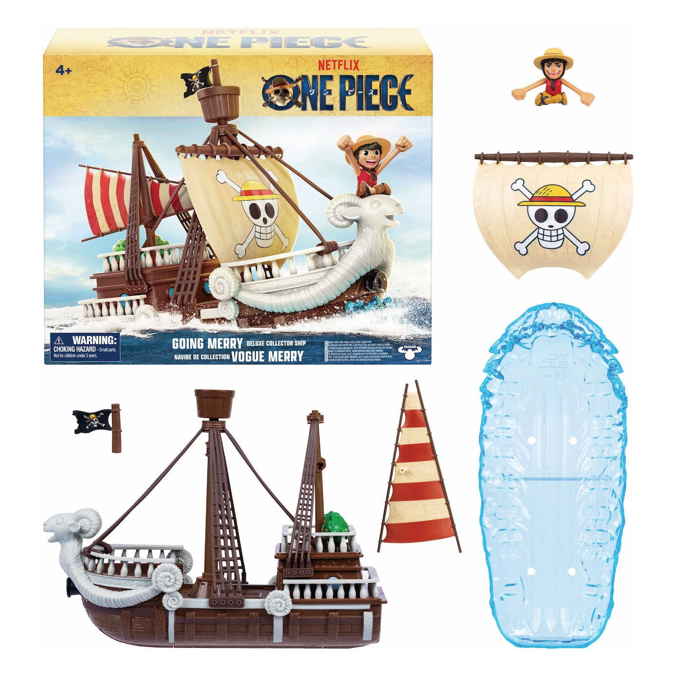 Moose Toys Einteiler – Going Merry Deluxe Sammlerschiff – inkl. Ruffy Spielfigur