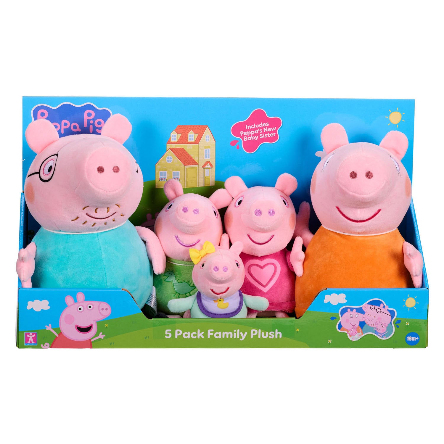 Spectron Peppa Pig Plüsch-Set – 5 Stück.