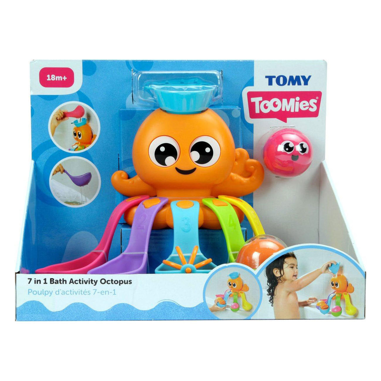 7-in-1-Aktivitätskrake für die Badewanne