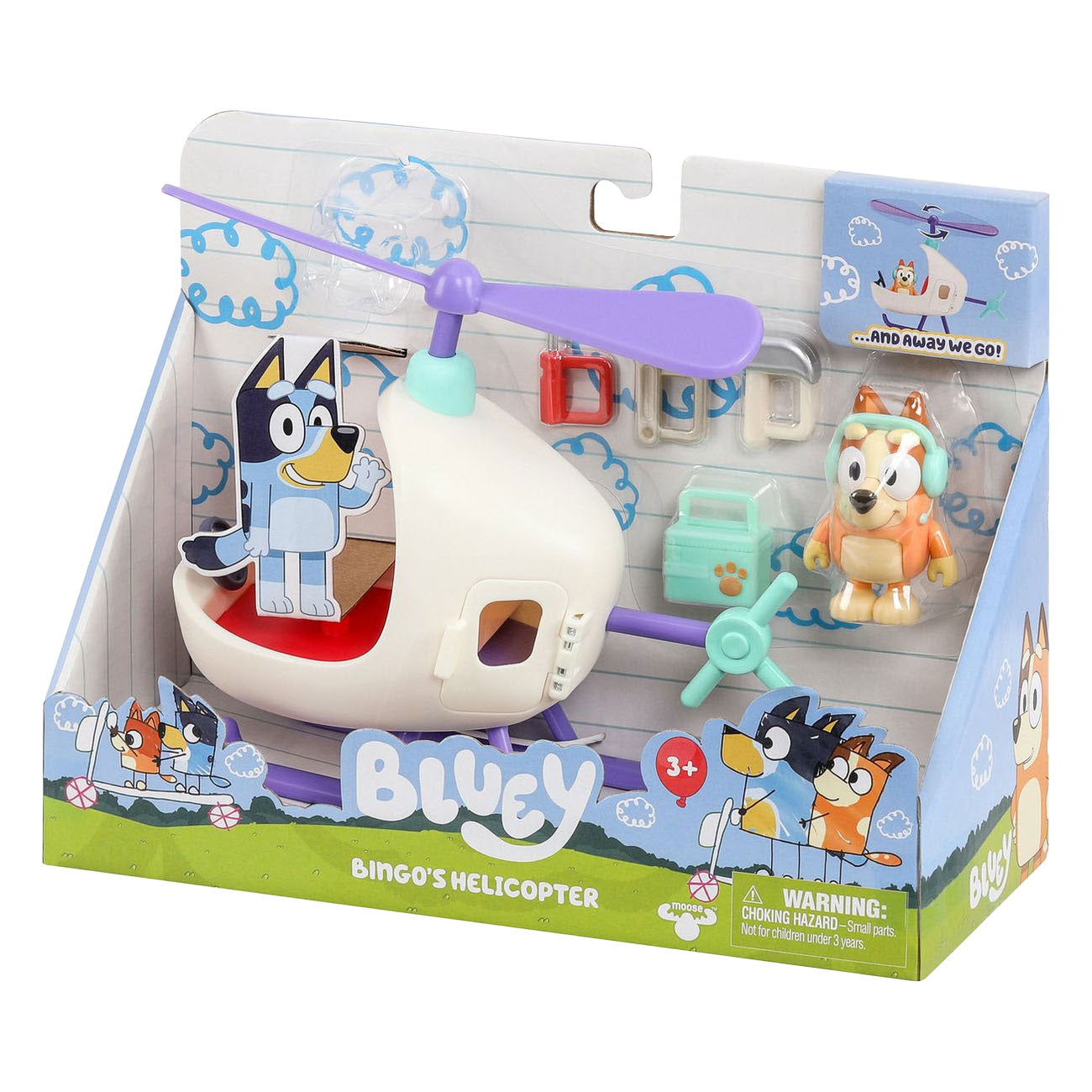 Elchspielzeug Bluey Helicopter Bingo Speel Figur