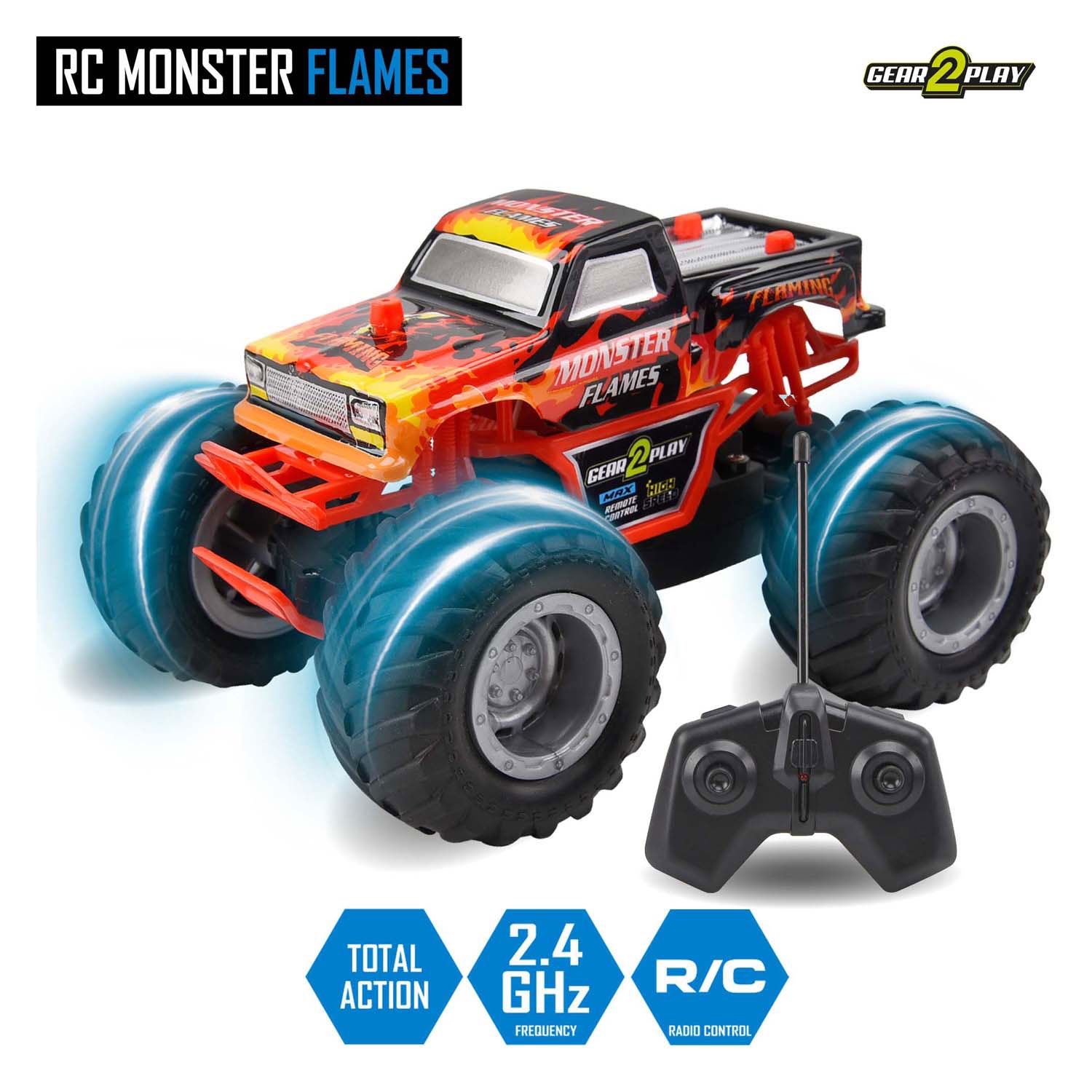 Gear2Play RC Lenkbare Auto Monster Flammen