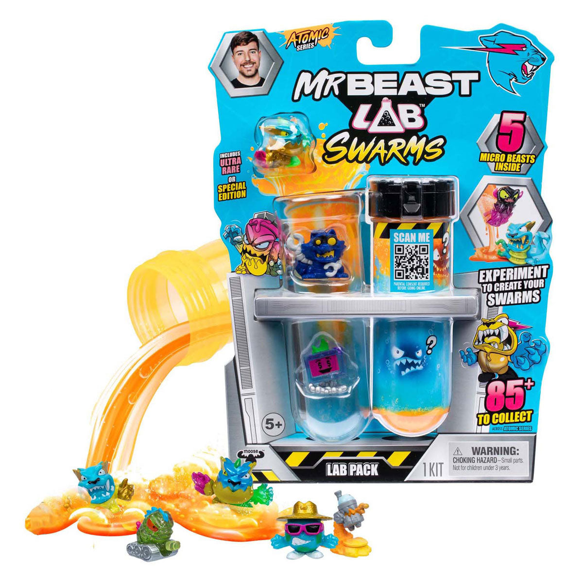 Spectron MrBeast Lab Swarms Series 2 Atomic Series Action Figur, 5-Pack