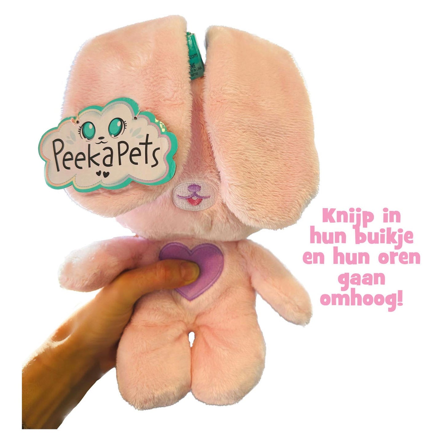 Spectron Peekapets Bunny Pluchen Umarmung - Weiß