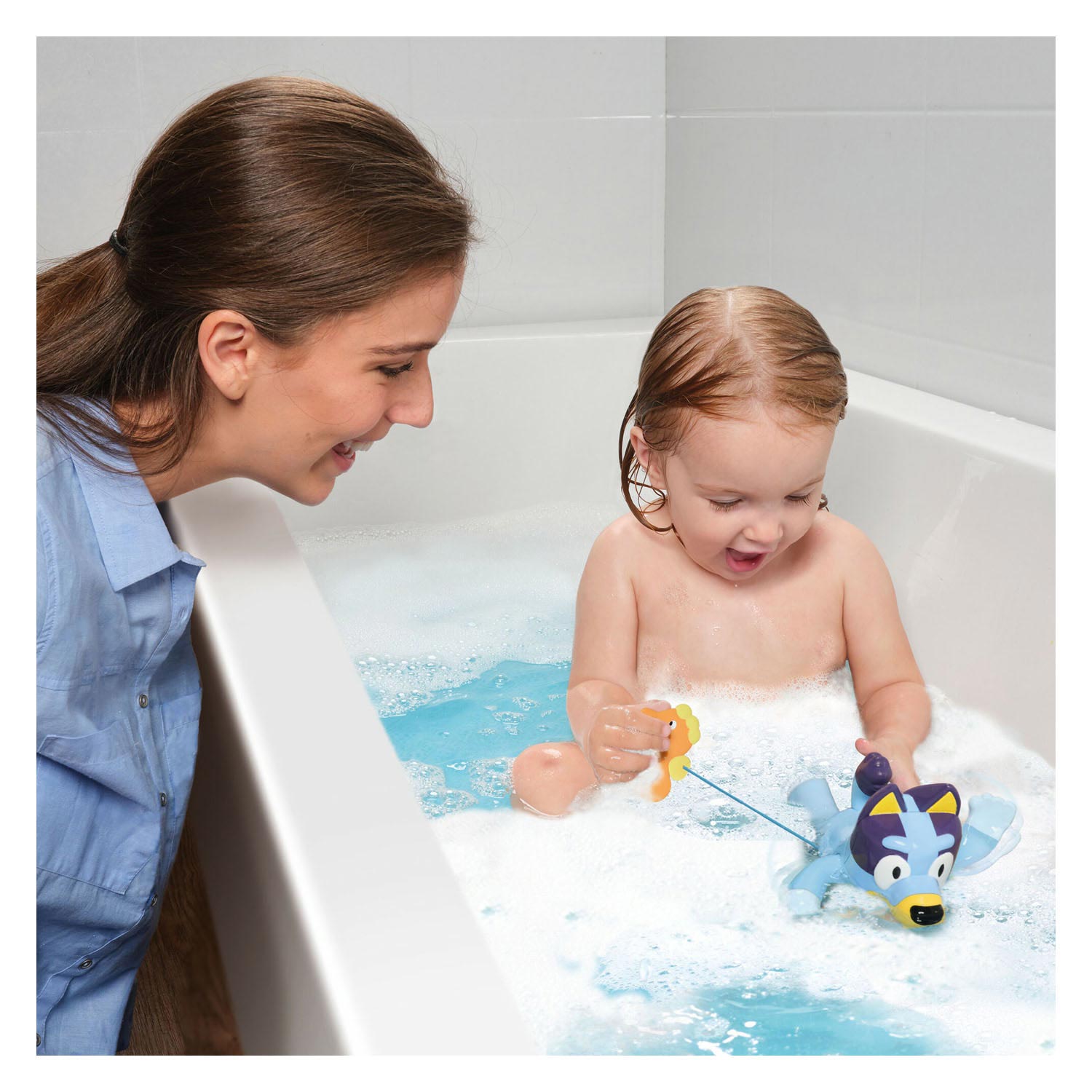 Tomy schwimmen Bluey Figur Badespielzeug