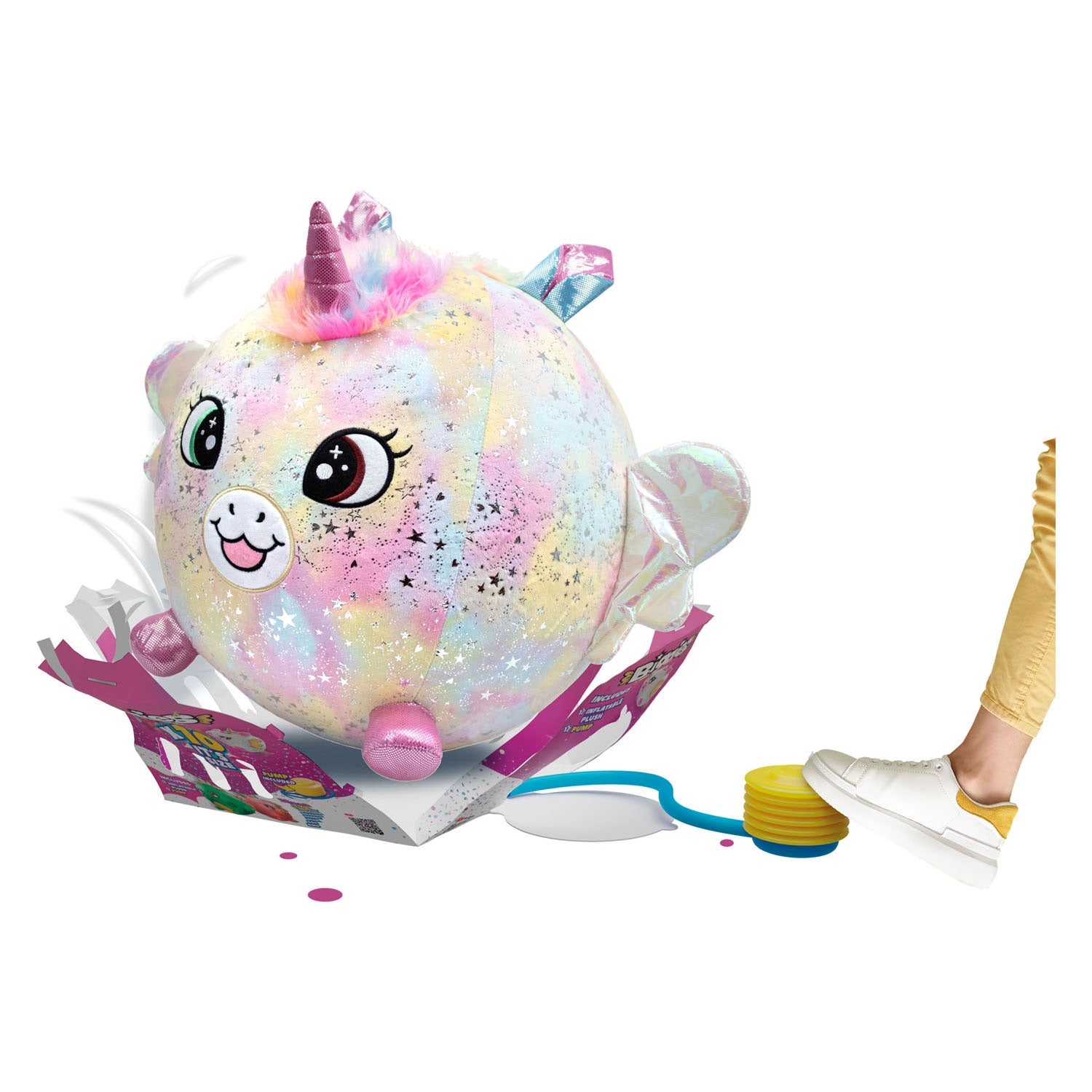 Elchspielzeug Biggies Einhorn Regenbogen aufblasbare Umarmung