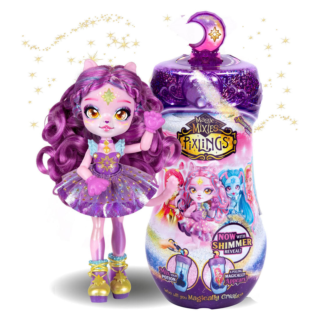 Spectron Mixies Shimmerverse -Pixlinge zeigen Pop Catlyn