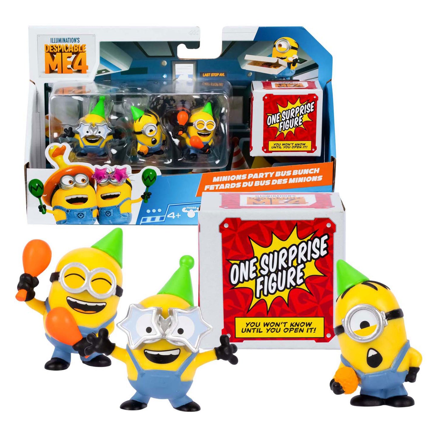 Moose Toys Despicable Me 4 AVL Squad Speel Figuren 4-Pack
