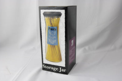 Vorratsglas mit Text Pasta
