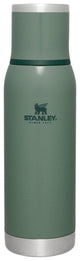 Stanley Adventure To-Go-Thermosflasche 750 ml – 20 Stunden heiß – 25 Stunden kalt – auslaufsicher – isolierter Deckel – BPA-frei – Durchgießstopfen für kontrolliertes Ausgießen – Hammerschlaggrün