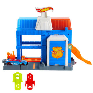 Hot Wheels City Center Police Tower Spielset Spielset – mit Polizeiauto aus Metall