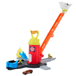 Hot Wheels City Super Rescue Fire Station, Spielset und Spielzeugauto