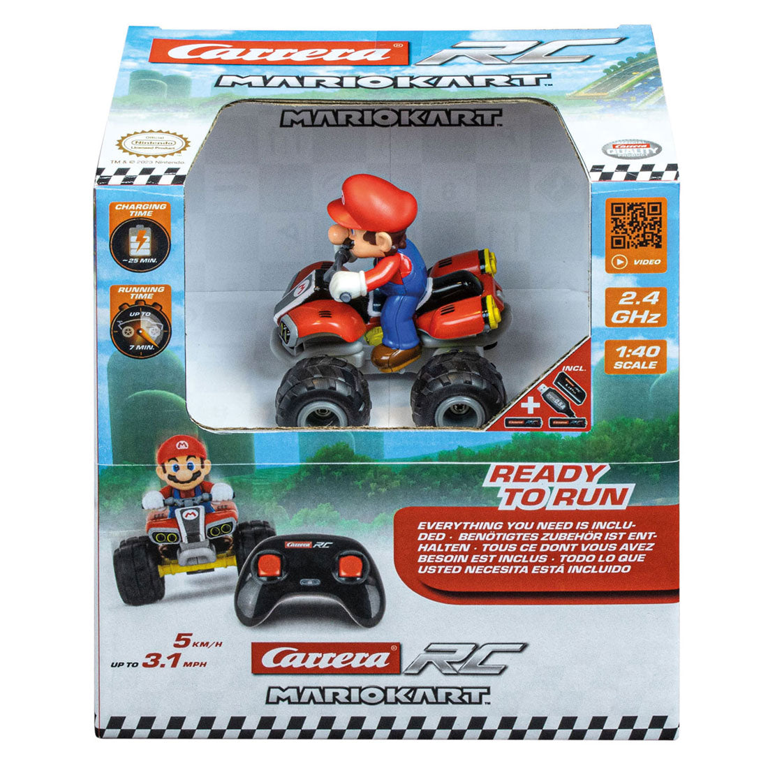 Carrera RC Lenkbar Auto Super Mario Quad 1:40
