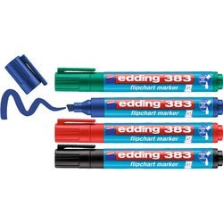 Flipchart-Marker mit Keilspitze, blau, grün, schwarz, rot