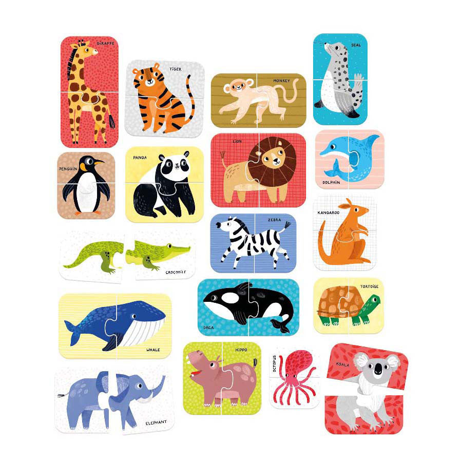 Bananenpanda - Puzzle Paare von Wildtieren - 18dlg.