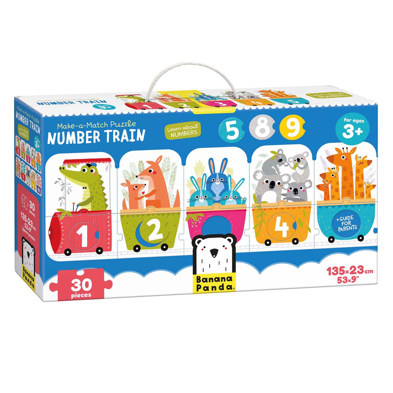 Banana Panda - Machen Sie das Puzzle angemessener Zahlenzug - 30st.