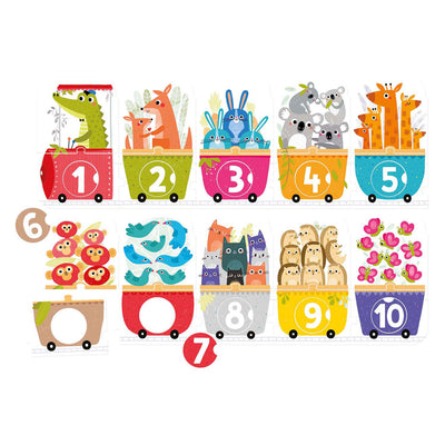 Banana Panda - Machen Sie das Puzzle angemessener Zahlenzug - 30st.