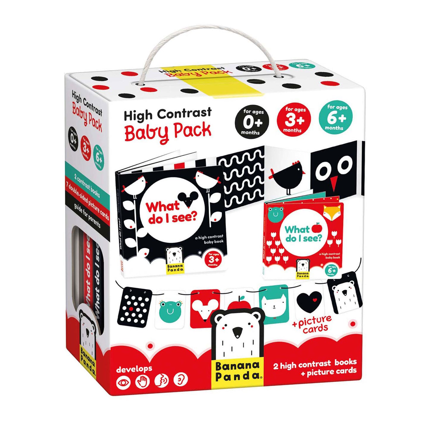 Bananenpanda – kontrastreiches Babyset