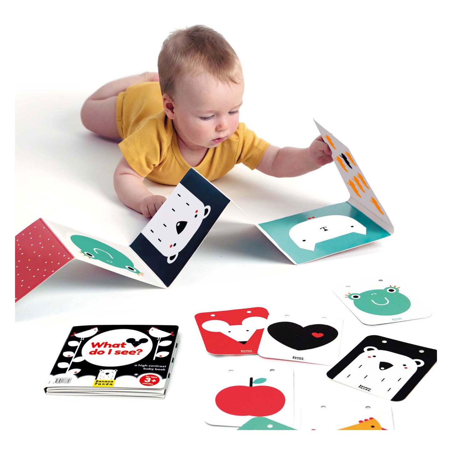 Bananenpanda – kontrastreiches Babyset