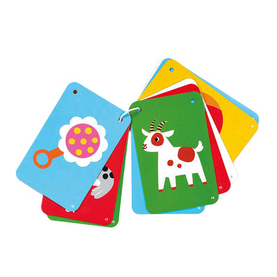 Bananenpanda – kontrastreiche Babykarten – 6–9 Monate